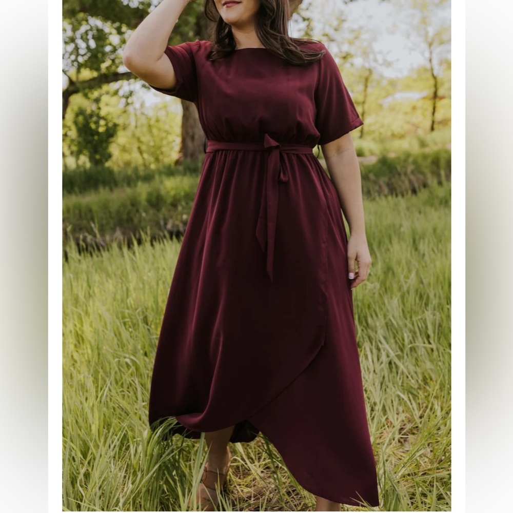 Roolee - Taylor Jane Maxi Wrap Dress - Maroon - Large